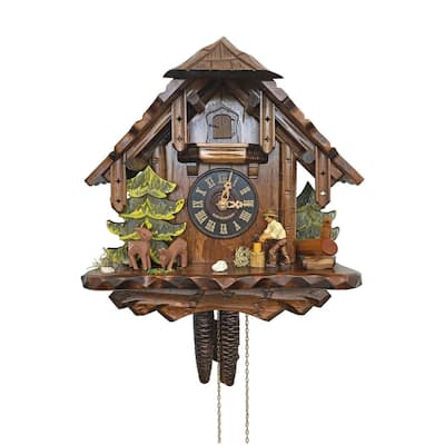 Weight-Driven Full Size Cuckoo Wall Clock - 12.5"