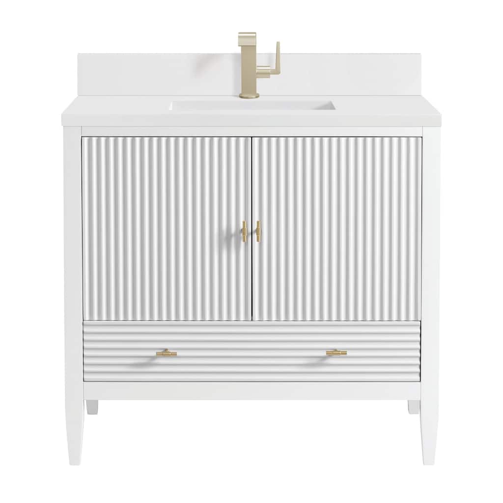 James Martin Vanities 485-V36-1WZ Myrrin 36" Single Basin Wood Vanity