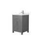Option Dark Gray, Nickel Trim, White Cultured Marble Top