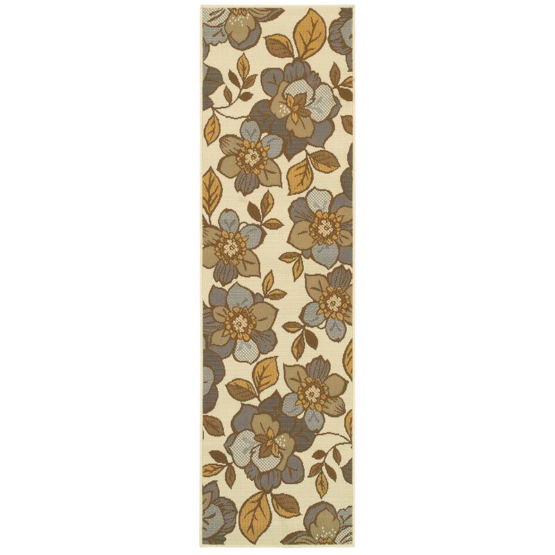 Vista Home Bar Harbour Floral Indoor-Outdoor Area Rug