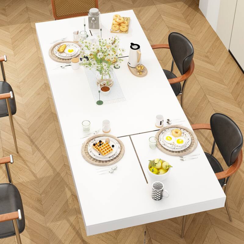 VersaTable Meeting Table with Tempered Glass Leg for Dining and Office