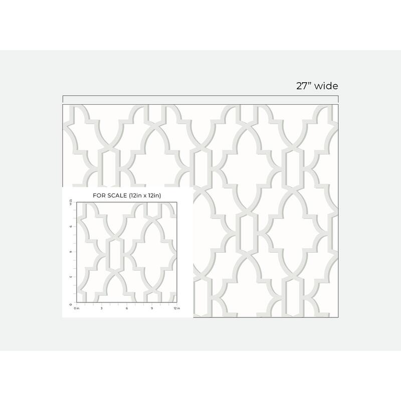 Luxe Haven Coastal Lattice Peel and Stick Wallpaper