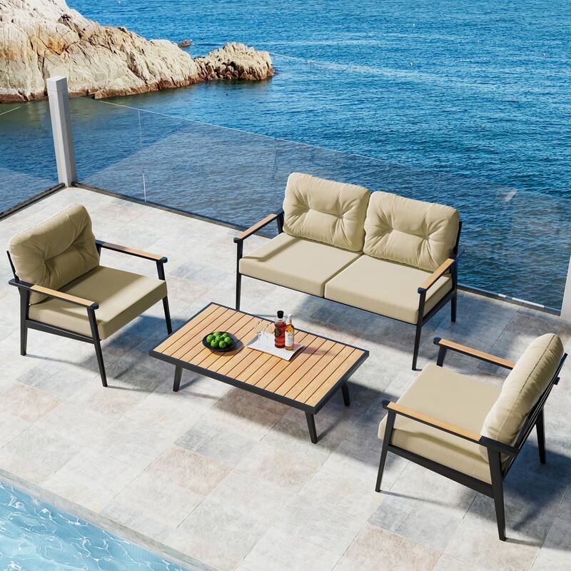 WINSOON 24x24 Inch Outdoor Deep Seat Cushion Set,Waterproof and Resistant
