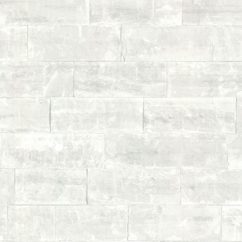 McMahon Seamless Slate Wallpaper 20.5 in x 33 ft = About 56.4 square feet - Light Grey