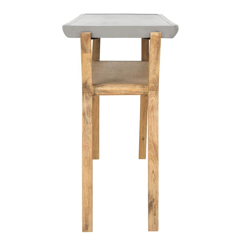 SAFAVIEH Naemi Dark Grey Modern Concrete Indoor/ Outdoor Console - 55.1" x 17.7" x 29.5" - 55Wx18Dx30H