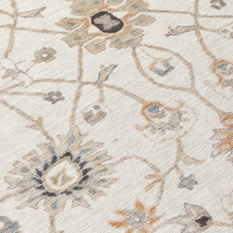 Machine Washable Indoor/ Outdoor Traditional Persian Chantille Rug