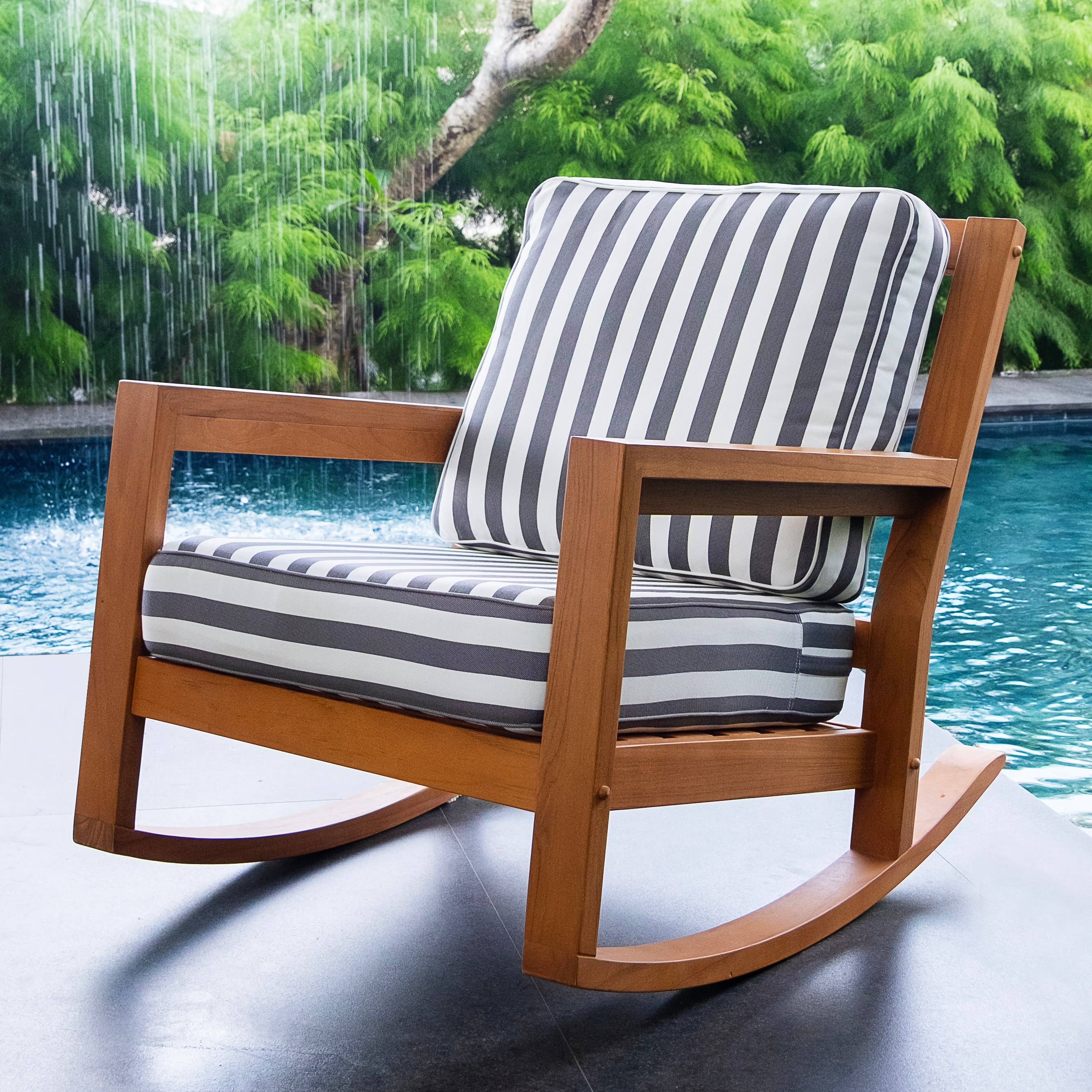 Leon Teak Outdoor Rocking Chair