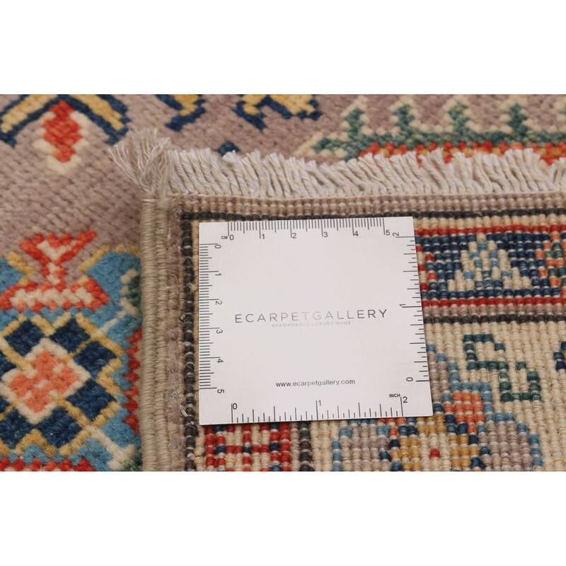 ECARPETGALLERY Hand-knotted Uzbek Ghazni Taupe Wool Rug - 2'7 x 4'1