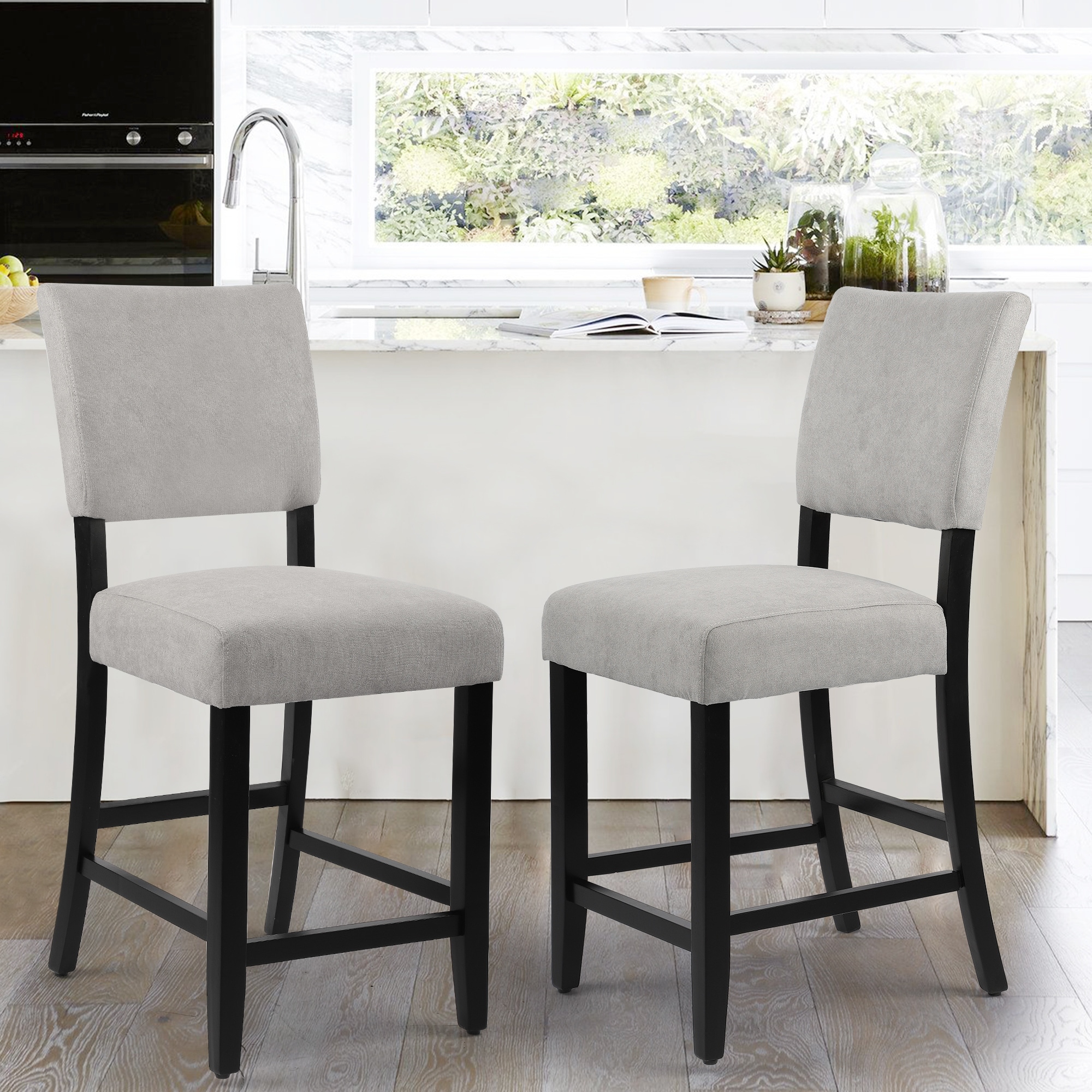 24 Inches Counter Height Bar Stools Upholstered Barstools with
