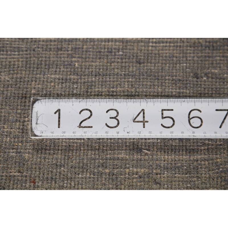 Navy Blue Gabbeh Modern Area Rug Handmade Wool Carpet - 5'6" x 7'10"