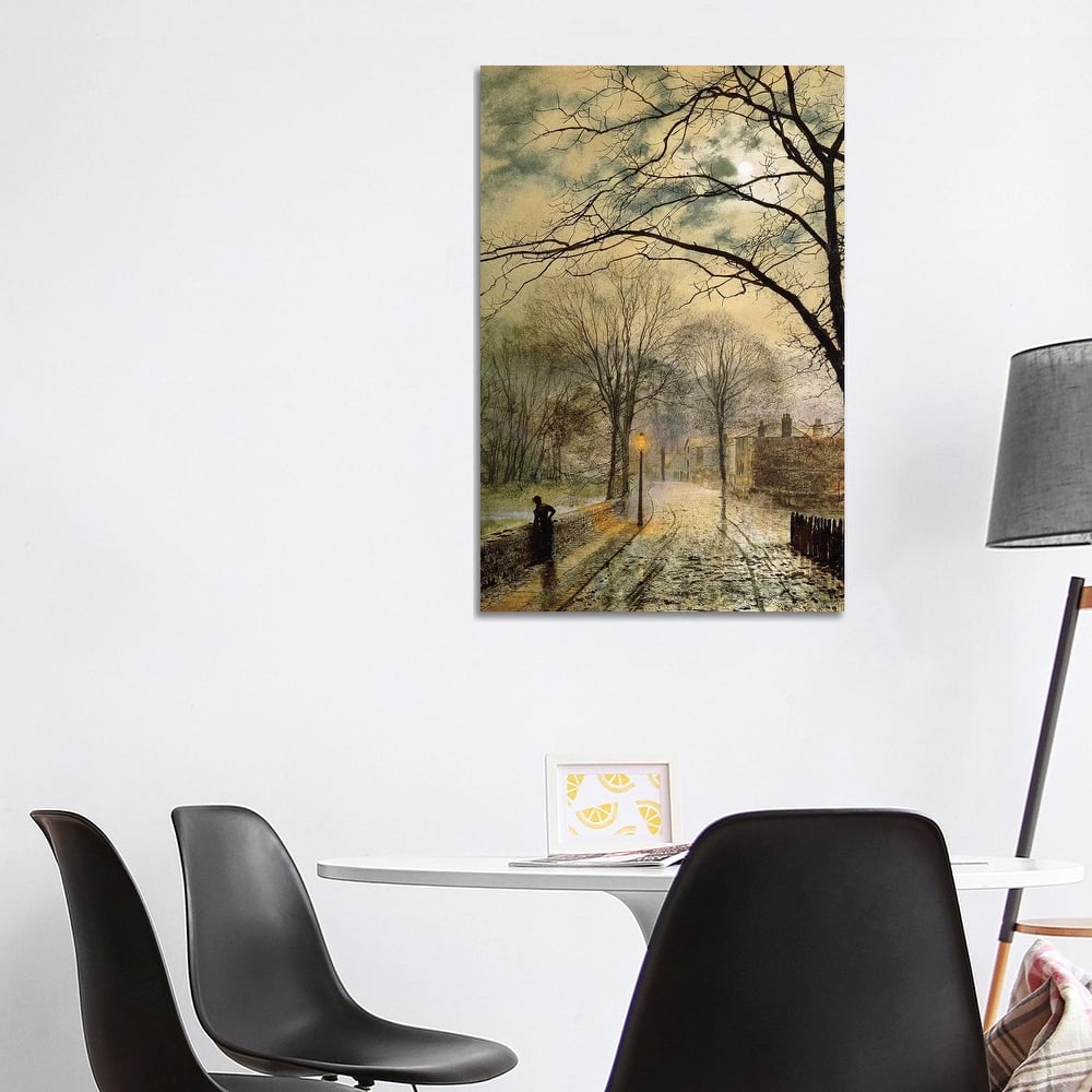 iCanvas "A Moonlit Stroll, Bonchurch, Isle of Wight, 1878" by John Atkinson Grimshaw Canvas Print