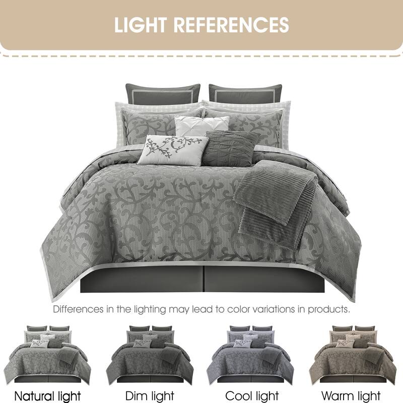Nanshing Neva 14 Piece Paisley Jacquard Comforter Set