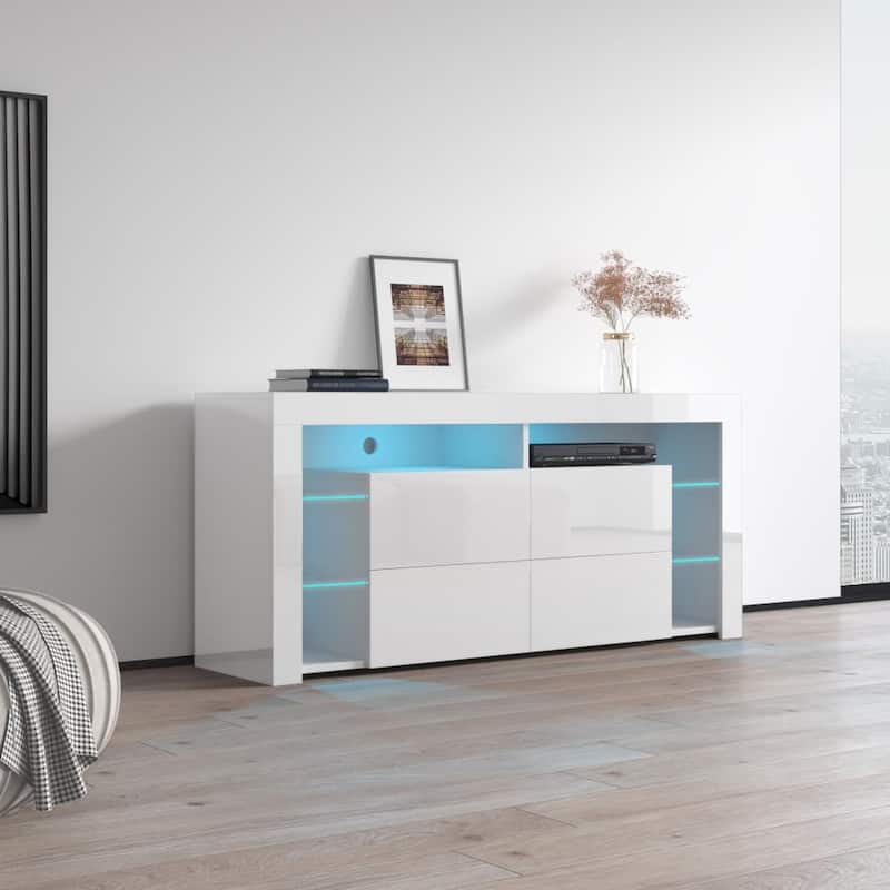 Meble Furniture Minelli Modern 61-inch Glossy TV Stand
