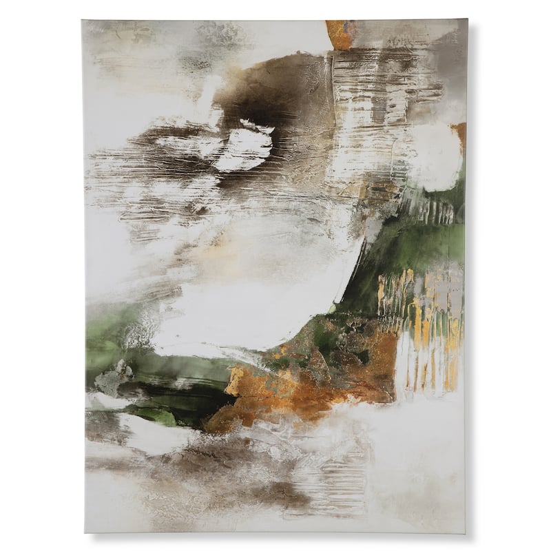 30 x 40 Modern Wall Art Painting, Giclee Nature Inspired, Green White