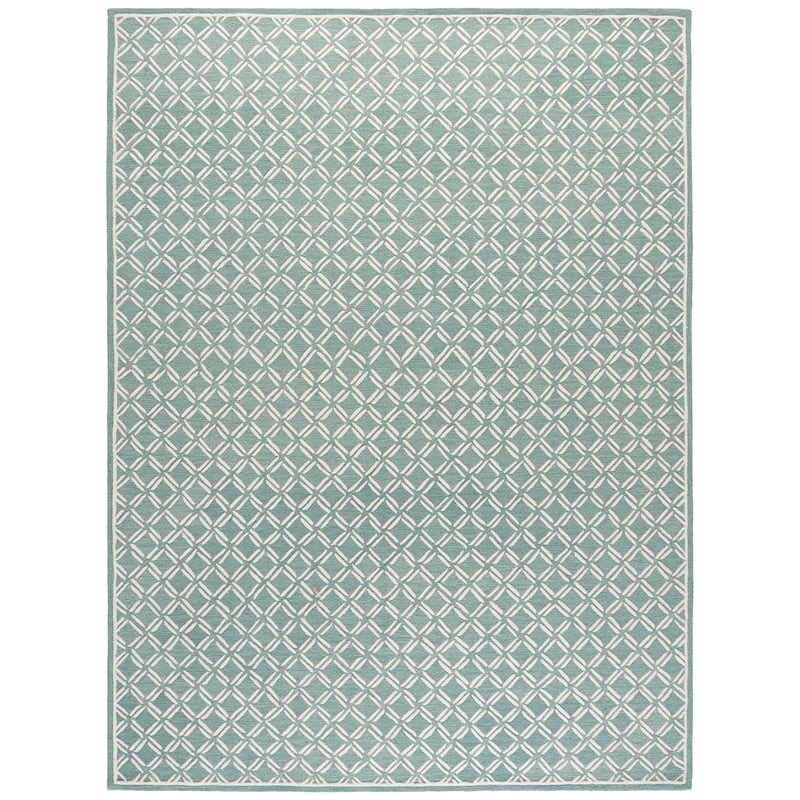 SAFAVIEH Handmade Genre Haifa Geometric Wool Rug - 8' x 10' - Green/Ivory