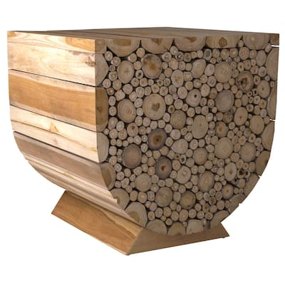 Harper Stacked Wood Accent Table by East at Main - 19.7x19.7x19.7