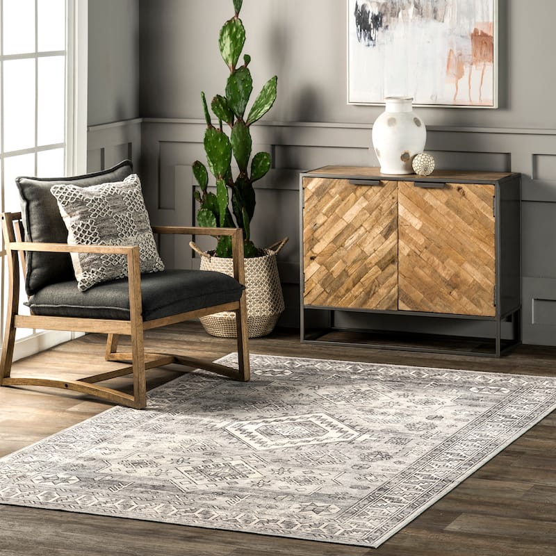Nuloom Layana SplashGuard Geometric Machine Washable Area Rug