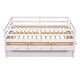 preview thumbnail 8 of 7, White Full Low Loft Bed with Drawers & Trundle
