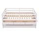 preview thumbnail 8 of 7, White Solid Pine Wood Low Loft Bed Full Size with Safety Fence and Trundle