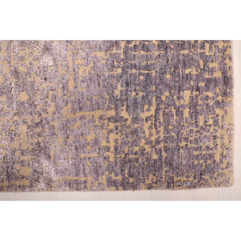 ECARPETGALLERY Hand-knotted Legacy Purple Silk, Wool Rug - 2'6 x 12'2