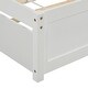 preview thumbnail 10 of 8, Wood Platform Bed with Trundle - Minimalistic, Stylish Frame in White Finish, White