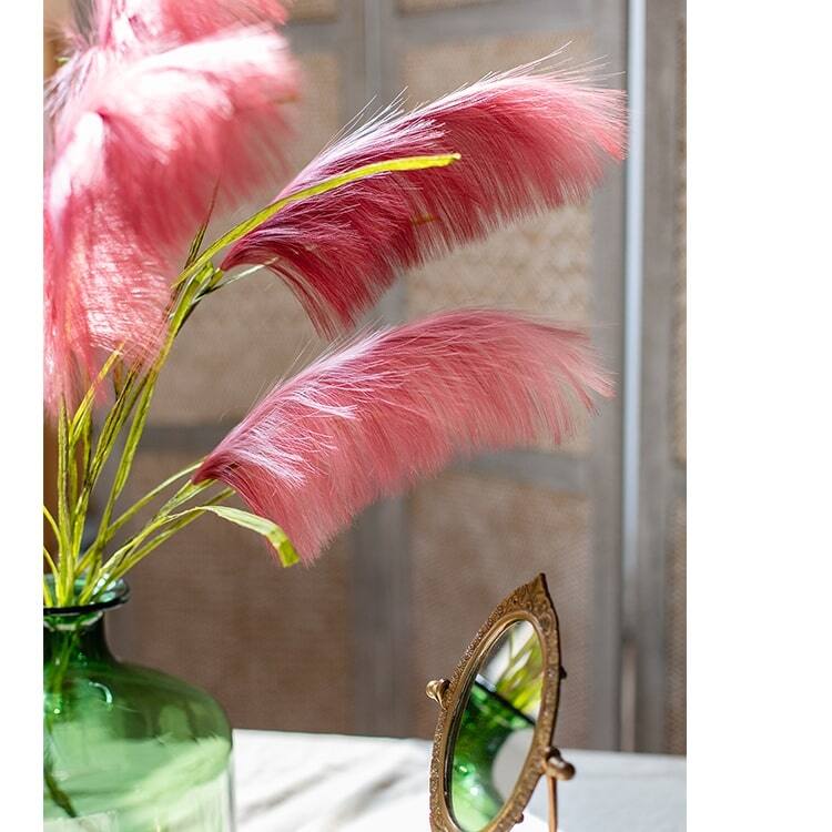 RusticReach Artificial Pink Reed Grass Stem 45" Tall