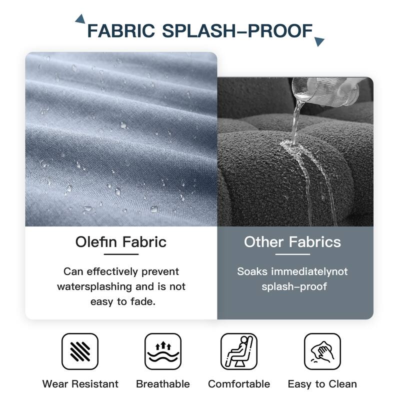 Pocassy 22"x24"x6" Thick Cushions Pillows Indoor & Outdoor Cushion