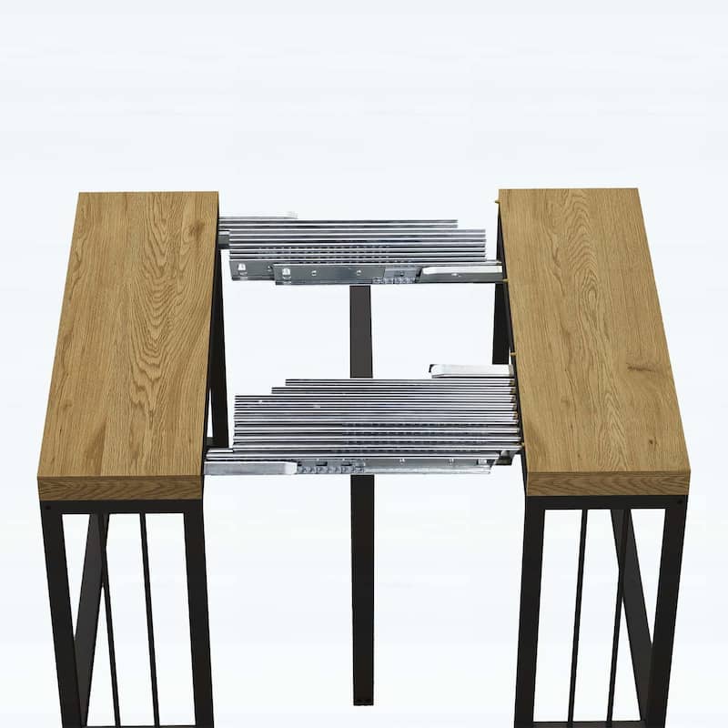 Space-Saving Wood Dining Table for Kitchen/Dining Room/Living Room