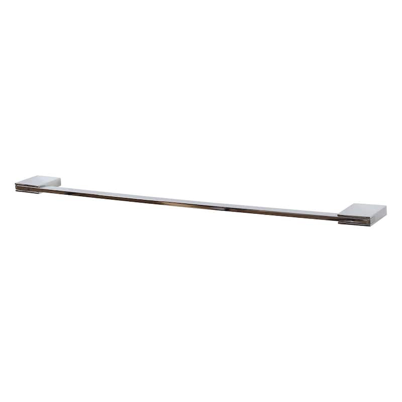 Modern Wall-Mounted 24-Inch Stainless Steel Towel Bar - 24" L x 2" D x 0.8" H