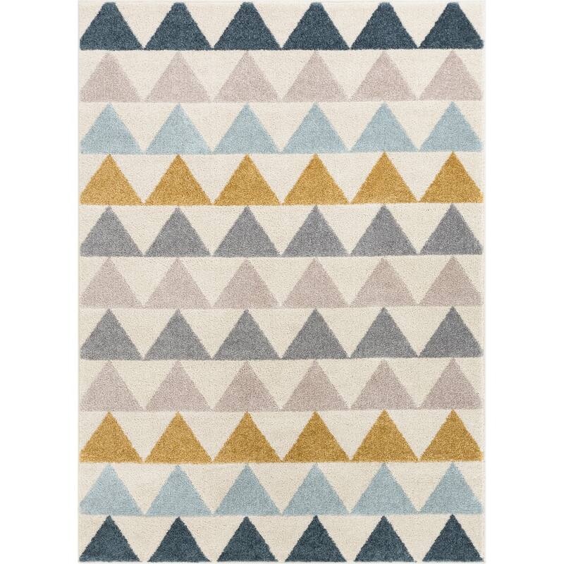 Well Woven Mystic Nova Geometric Modern Area Rug - 7' 10" x 9' 10" - Ivory