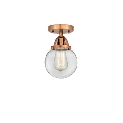 Innovations Lighting Nouveau 2 Beacon - 1 Light 6" Semi-Flush Mount