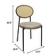 preview thumbnail 60 of 92, Leisuremod Euston Modern Velvet/Leather Dining Chair - Minimalist Wicker Back Accent Chair for Home Living Room & Kitchen