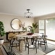 preview thumbnail 3 of 17, CO-Z 12" Modern 3-Light Crystal Semi Flush Mount Chandelier with Drum Shade