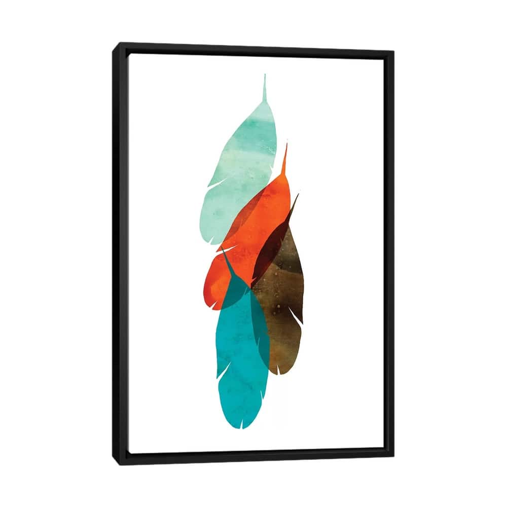iCanvas "Mod Feathers" by Aimee Wilson Framed