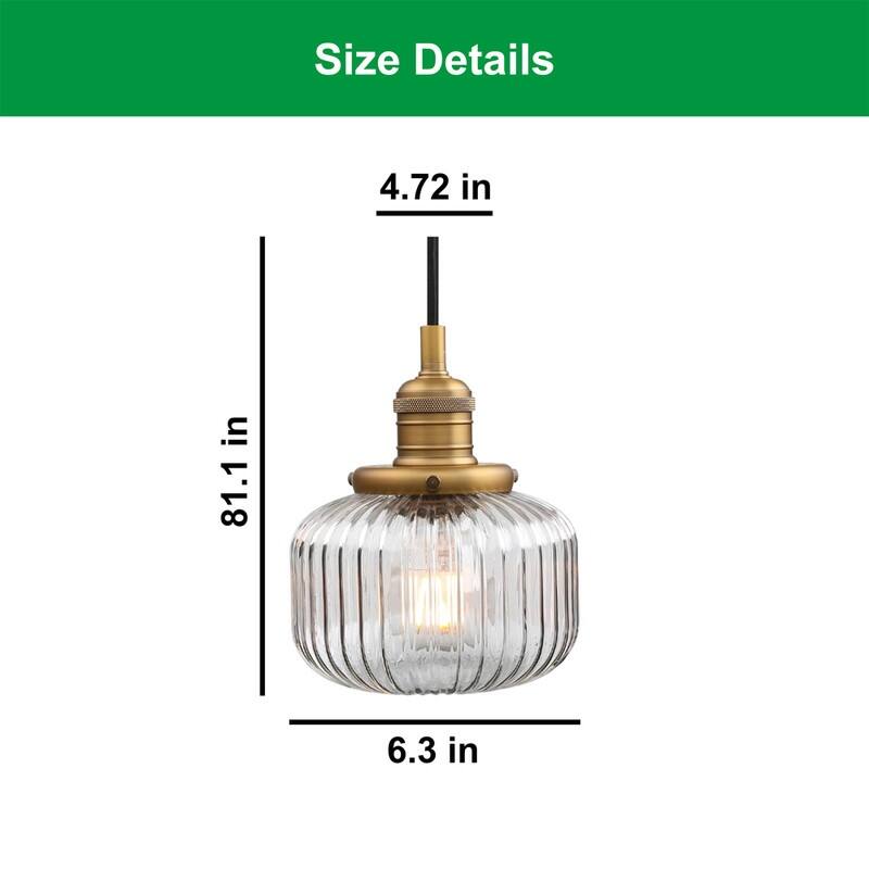 1 Light light bulb gold table lamp glass shade, metal base pendant light