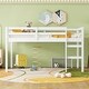 preview thumbnail 3 of 27, Rubber Wooden Twin Loft Bed with Ladder, Strengthened Slats