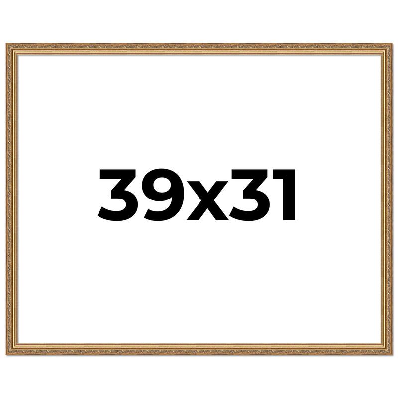 39x31 Frame Red Solid Wood Picture Frame Width 1.75 Inches | Interior Frame Depth 1 13/16 Inches