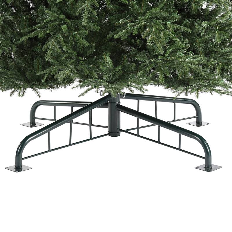 Glitzhome 7.5FT/9FT/11FT/15FT Pre-Lit Green Slim Fir Artificial Christmas Tree with Remote Control