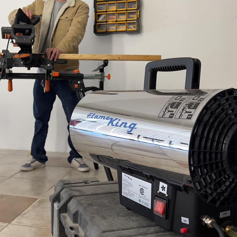 Flame King 60K BTU Portable Propane Forced Air Heater for Jobsites