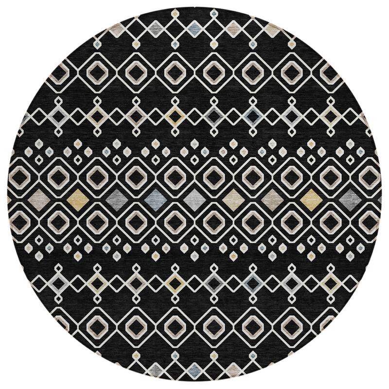 HomeRoots Geometric Modern Rectangle Outdoor Rug