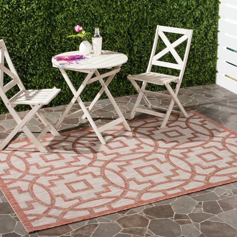 SAFAVIEH Courtyard Shelvia Indoor/ Outdoor Waterproof Patio Backyard Rug