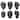 Uttermost Self-Portrait Metallic Wall Decor (Set of 6)
