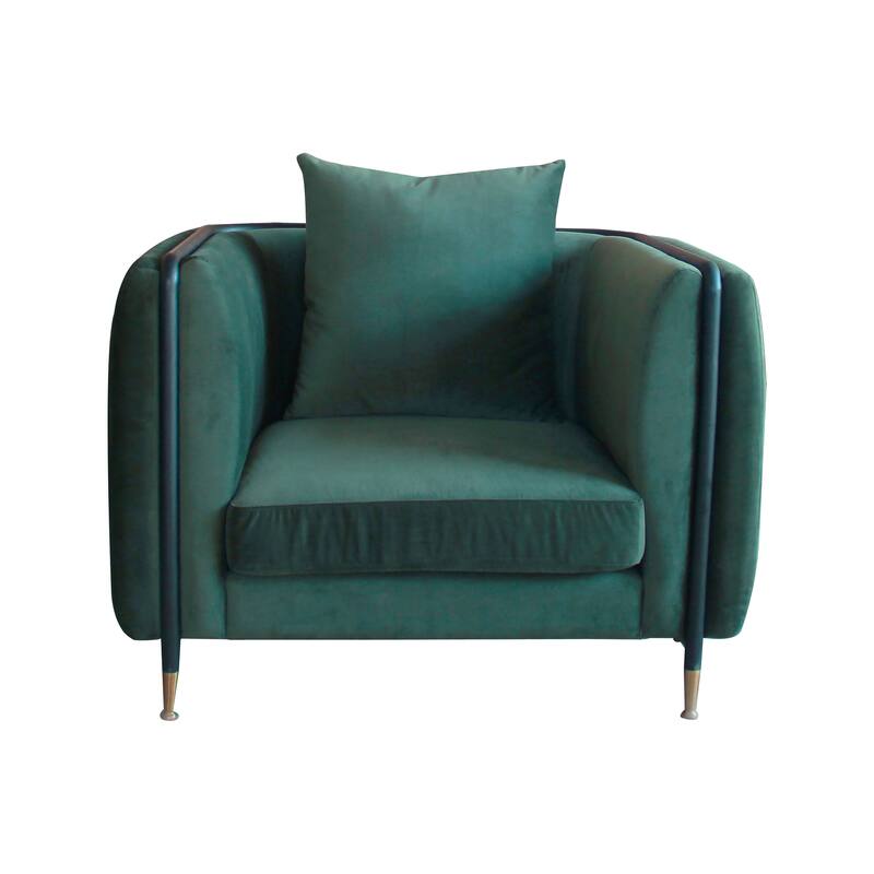 Divani Casa Oswego Modern Dark Green Jade Accent Chair