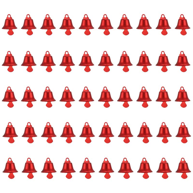 50Pcs Jingle Bells 0.6" Metal Hanging Bells