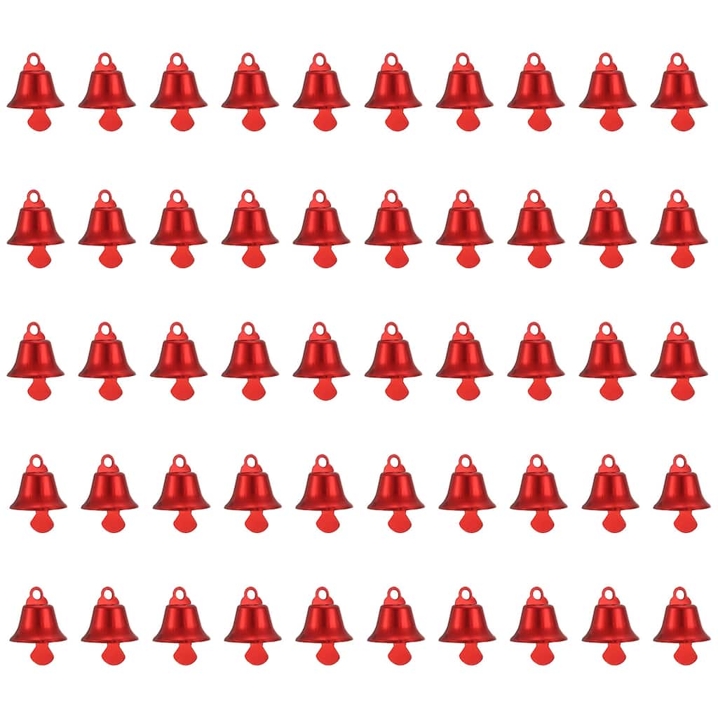 50Pcs Jingle Bells 0.6" Metal Hanging Bells