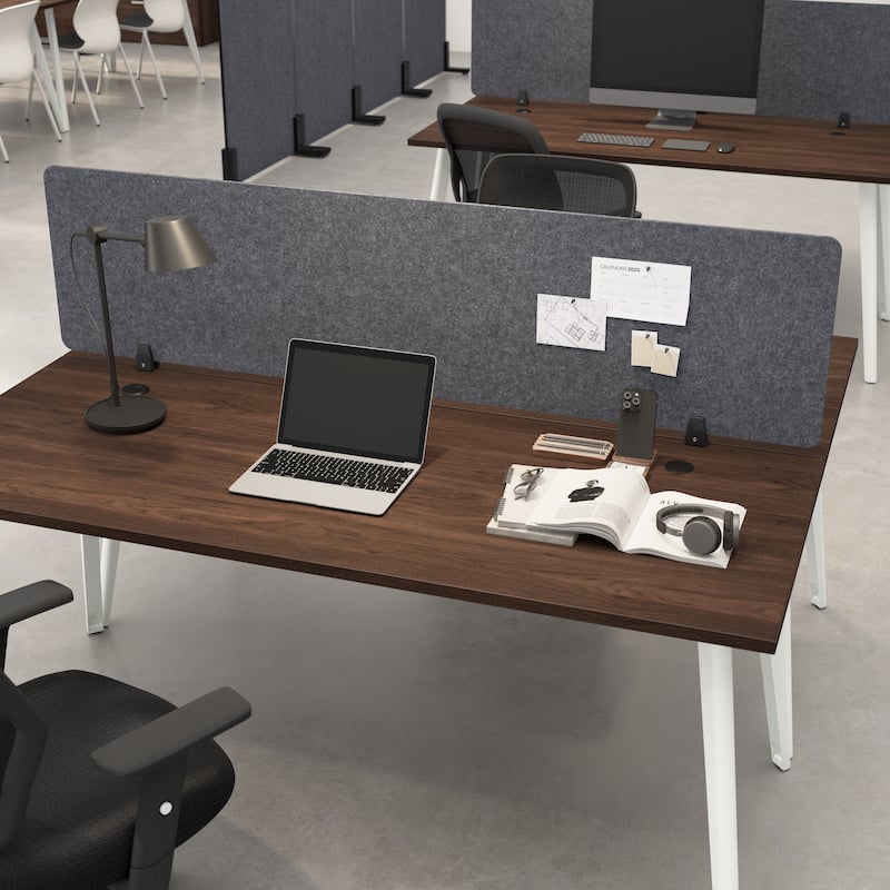 Bush Business Furniture 70W Office Desktop Privacy Screen - Cool Charcoal