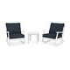 preview thumbnail 11 of 11, POLYWOOD Braxton 3-Piece Deep Seating Rocker Set White / Marine Indigo