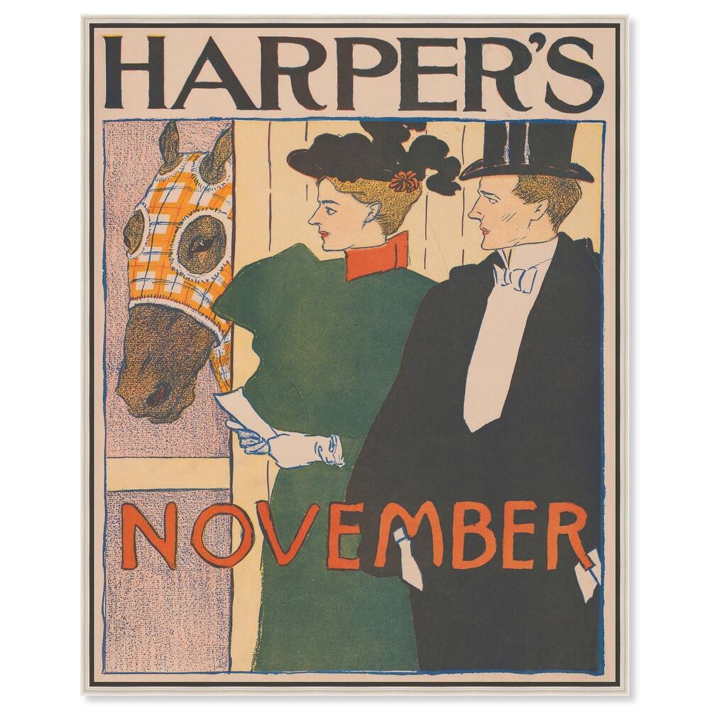 Harpers November 1895 Canvas by Art Remedy