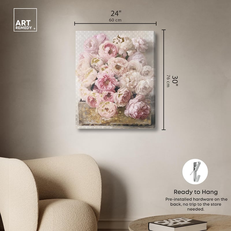 Beautiful Glam Floral Case Canvas by Art Remedy, Gallery Wrapped