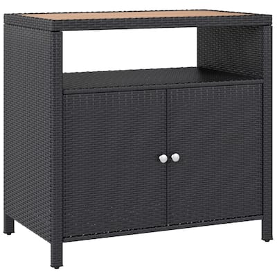 Shoe Storage Cabinet for Patio, Deck, or Poolside with Shelf - 35.4" W x 20.9" D x 33.9" H